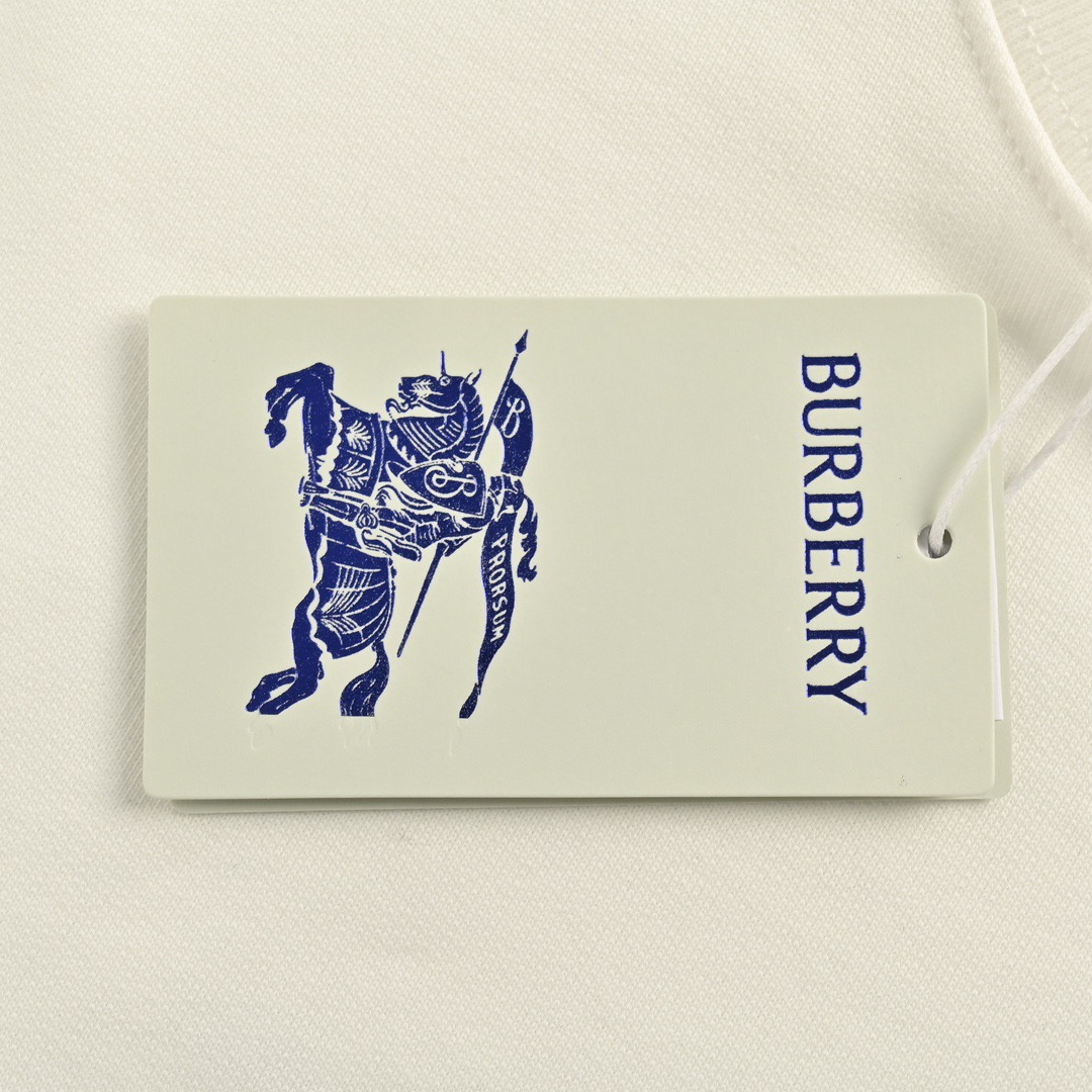 Burberry 巴宝莉 24Fw 蓝色刺绣战马小标圆领卫衣