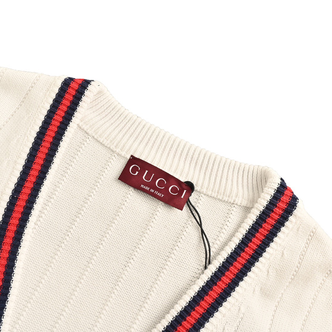 Gucci 古驰 24Fw 签名字母刺绣开衫毛衣-Chinese UA Cheap High Quatity Brand Clothes Bags handbags Sneakers wholesale wholesaler seller from China Factory suppliers Fashion Clothing Shoes best Quality Beautiful Price Gucci 古驰 24Fw 签名字母刺绣开衫毛衣