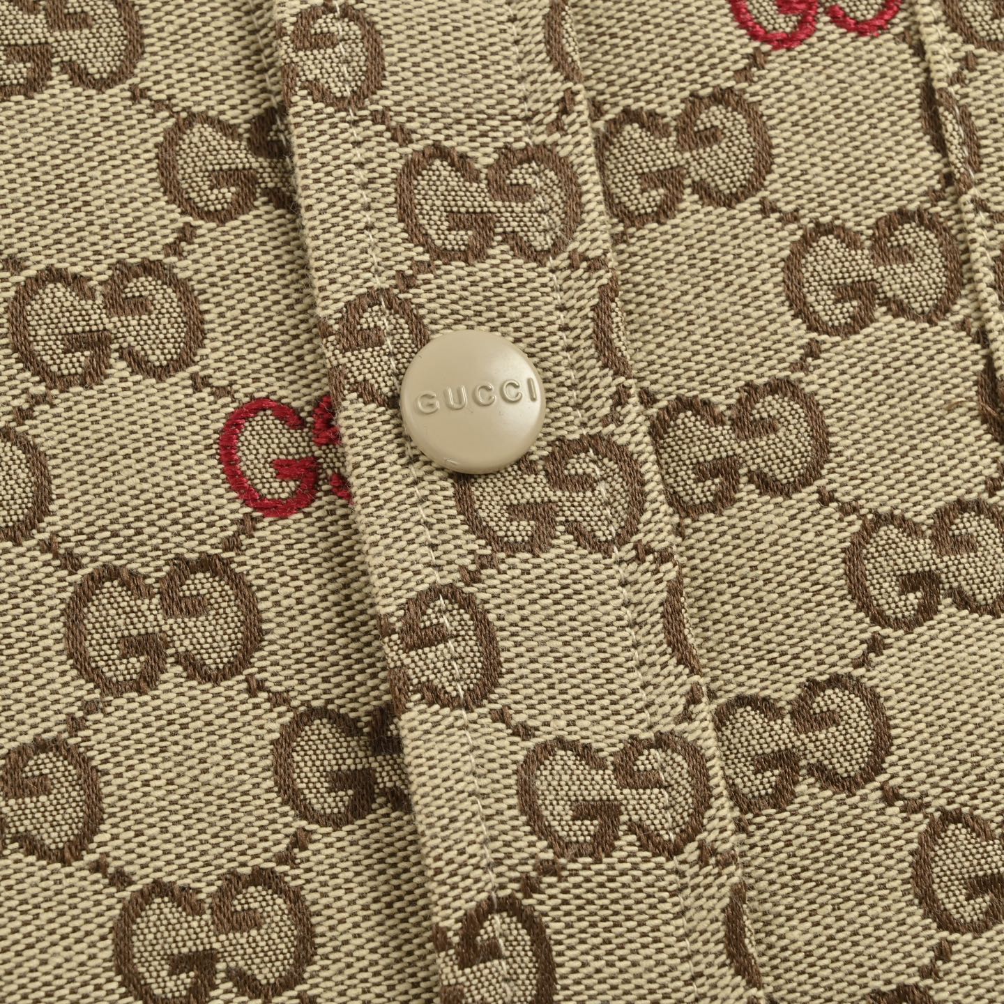 Gucci 古驰 25Fw GG彩色刺绣满印提花帆布衬衫夹克 Gucci GG提花衬衫-Chinese UA Cheap High Quatity Brand Clothes Bags handbags Sneakers wholesale wholesaler seller from China Factory suppliers Fashion Clothing Shoes best Quality Beautiful Price Gucci 古驰 25Fw GG彩色刺绣满印提花帆布衬衫夹克 Gucci GG提花衬衫