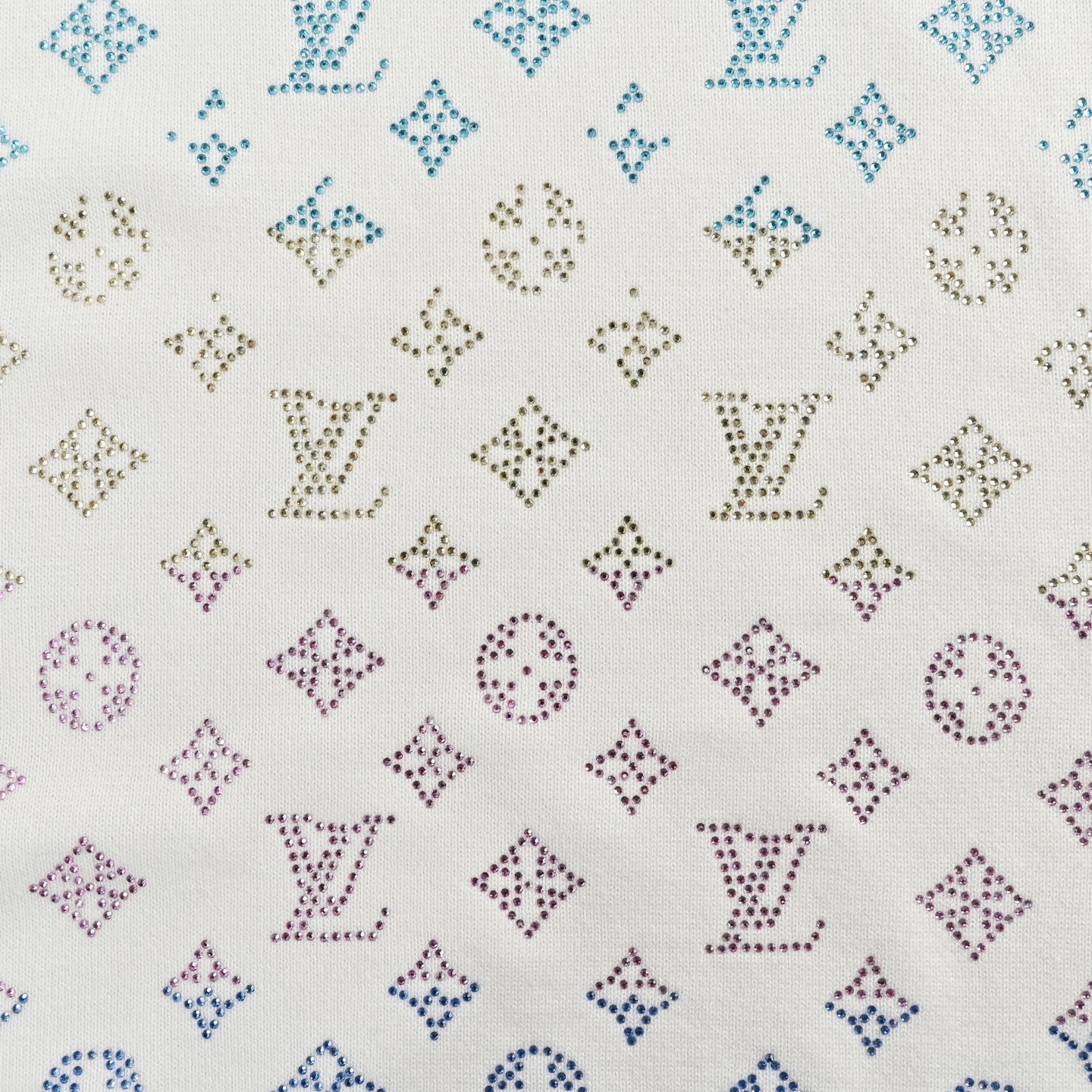 Louis Vuitton 路易威登 25ss 渐变老花彩钻针织短袖