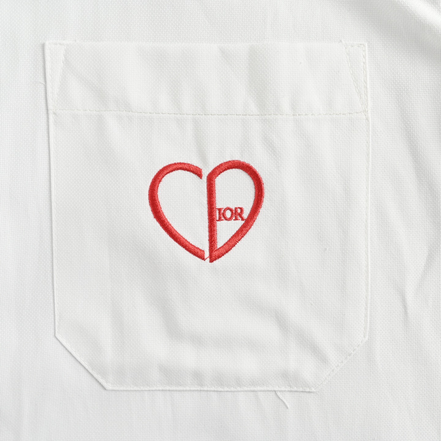 Dior 迪奥 24ss 情人节限定爱心刺绣短袖衬衫