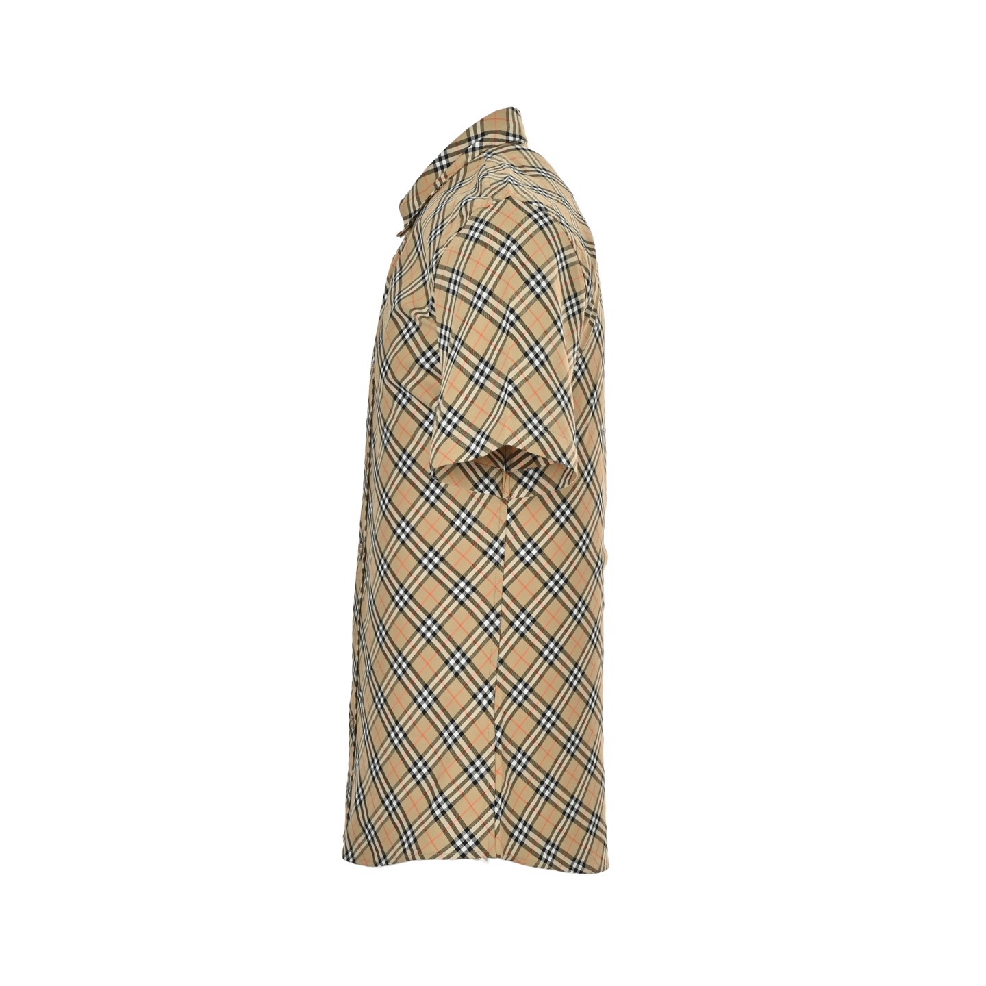 Burberry/巴宝莉 25ss 盾牌刺绣斜格纹短袖衬衫