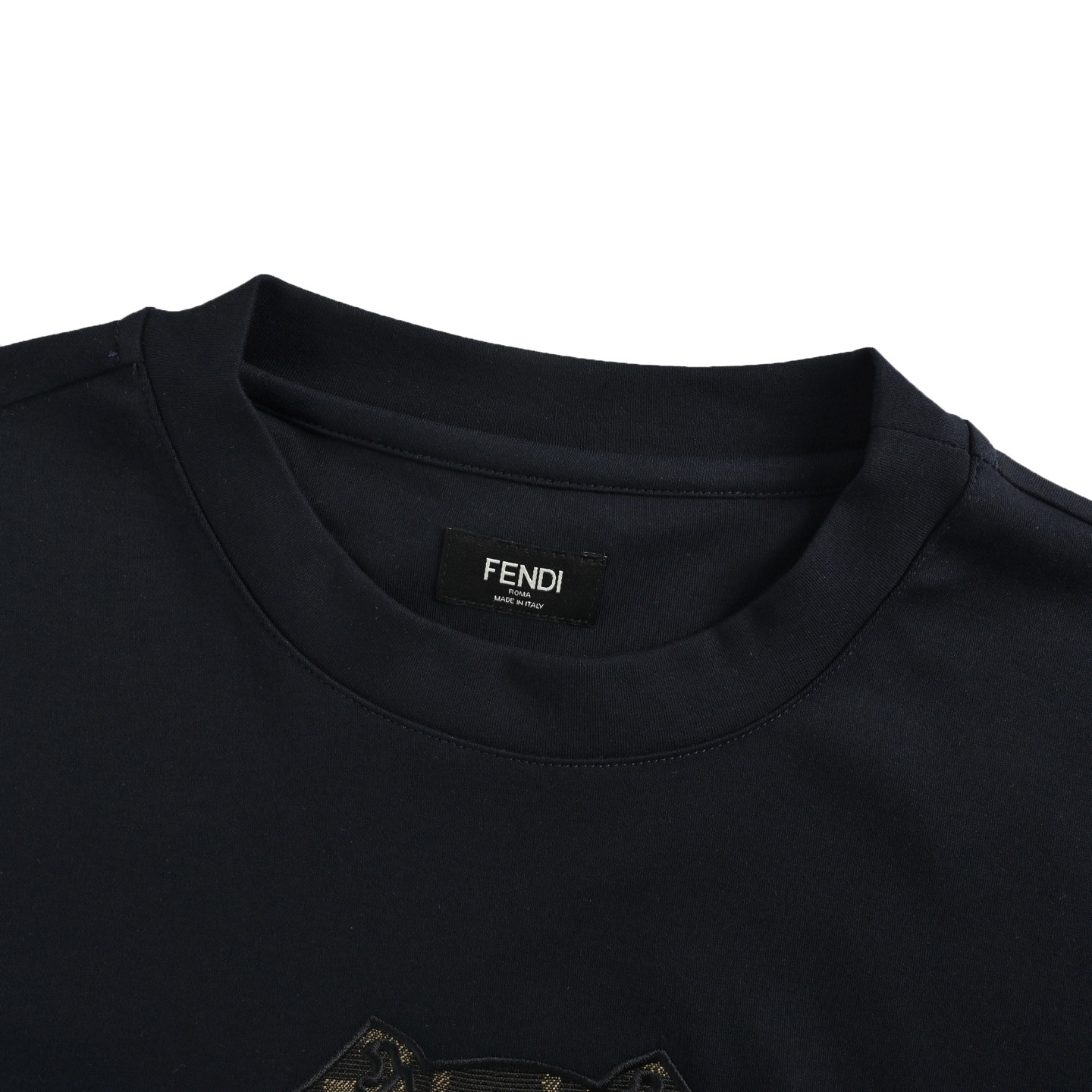 Fendi/芬迪 FF贴布小狗刺绣短袖