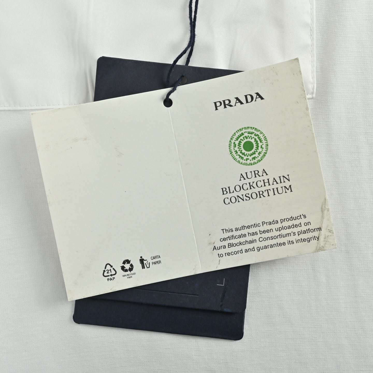 Prada/普拉达 25ss 三角标尼龙口袋拼接Polo短袖
