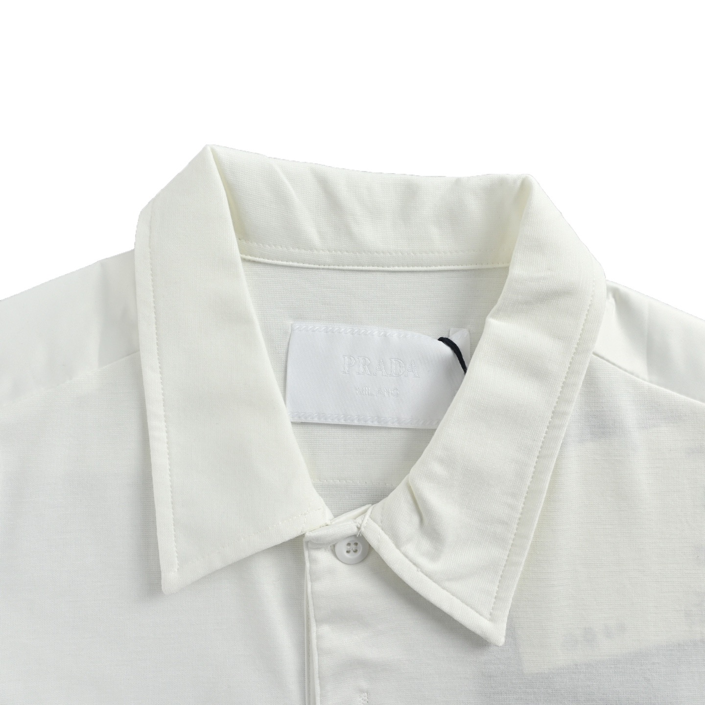 Prada/普拉达 25ss 三角标尼龙口袋拼接Polo短袖
