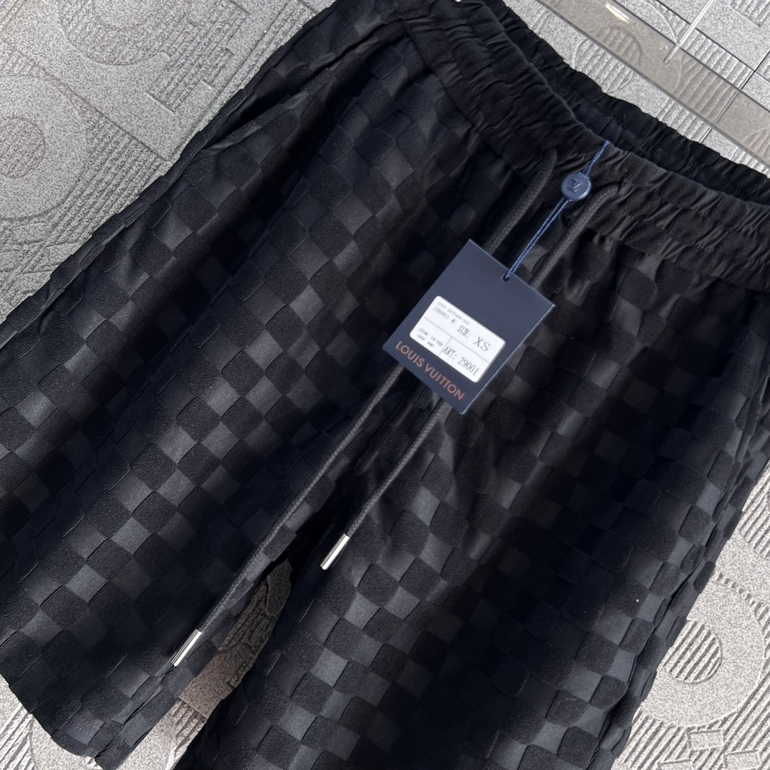2024SS Louis Vuitton Knitting Shorts with Velvet and Gold Details - 图片 5