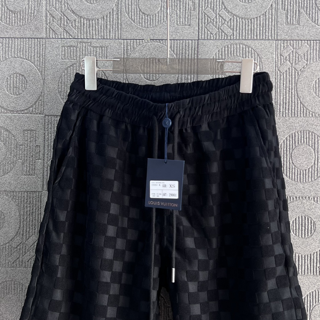 2024SS Louis Vuitton Knitting Shorts with Velvet and Gold Details - 图片 3