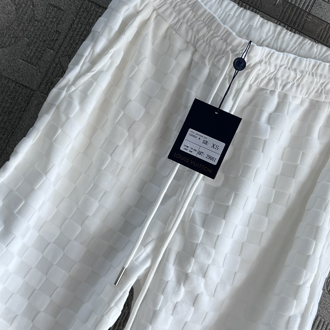 2024SS Louis Vuitton Knitting Shorts with Velvet and Gold Details - 图片 5
