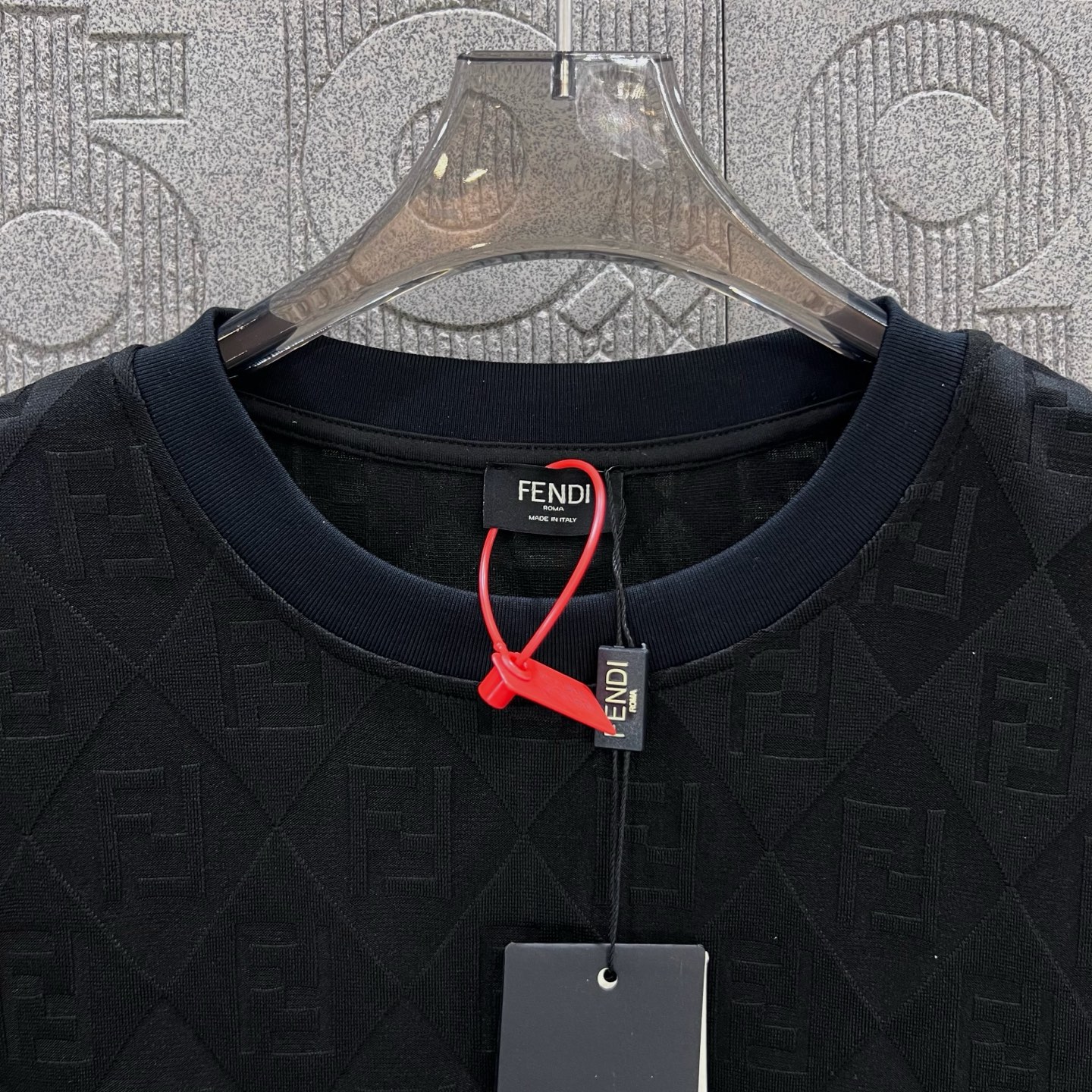 FENDI 187 Collection: 1980s Inspired Logo Twill Fabric, Chromosome Dye, Unisex, Black XS-L - 图片 5