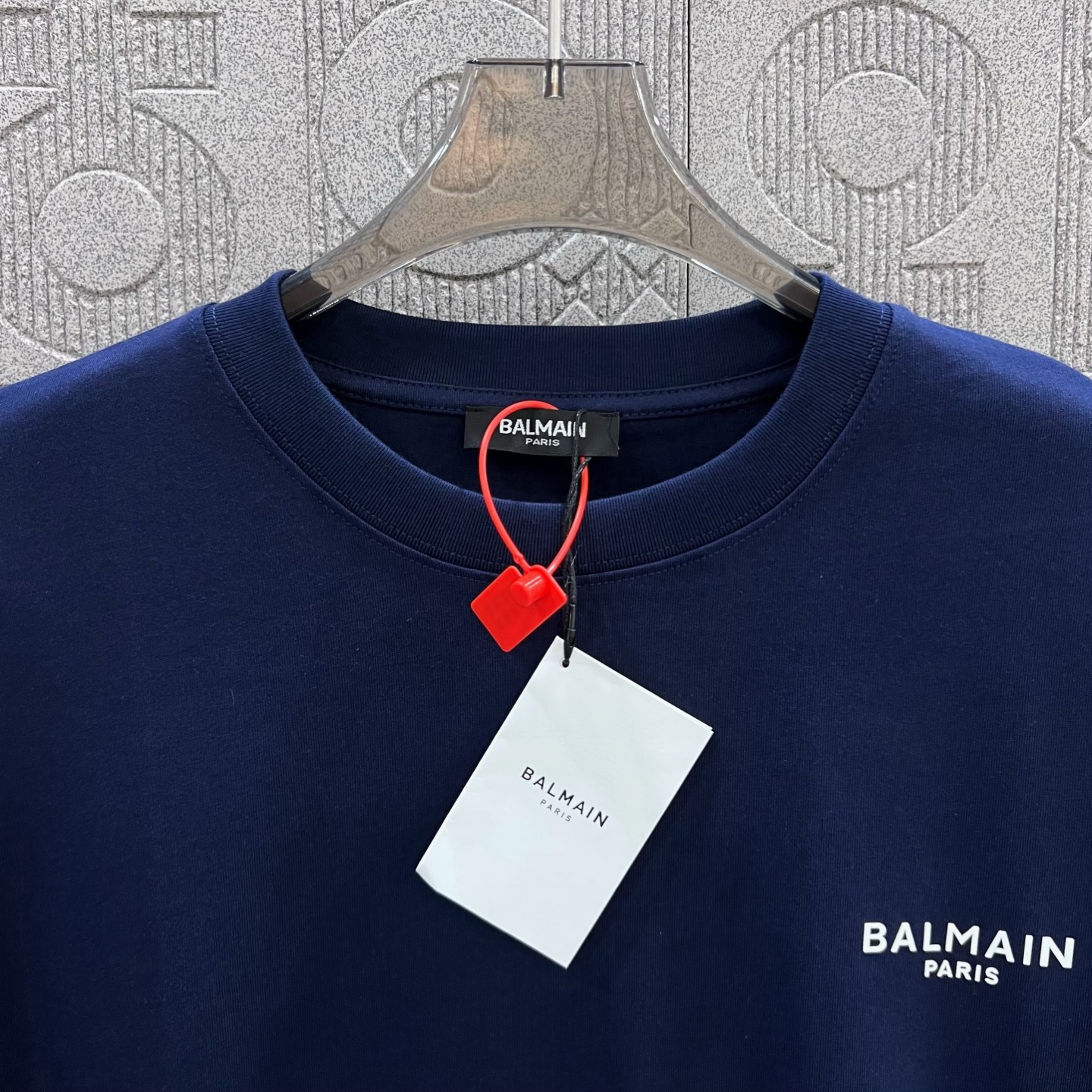 “1980s-inspired Balmain Logo T-shirt in Po-Blue, Chromosome Dye, Unisex XS-L” - 图片 5