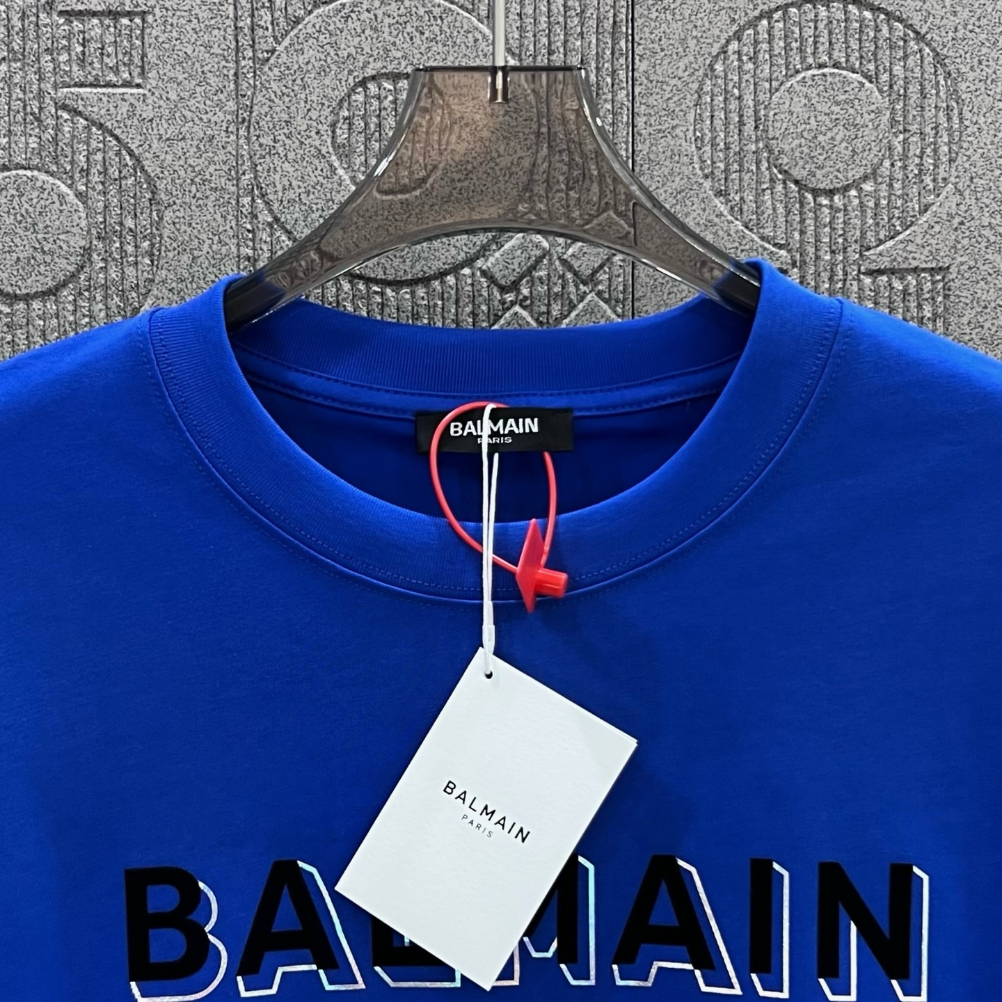 Upgraded 1980s-inspired Balmain Logo T-shirt in Blue – Unisex XS~L Sizes - 图片 5
