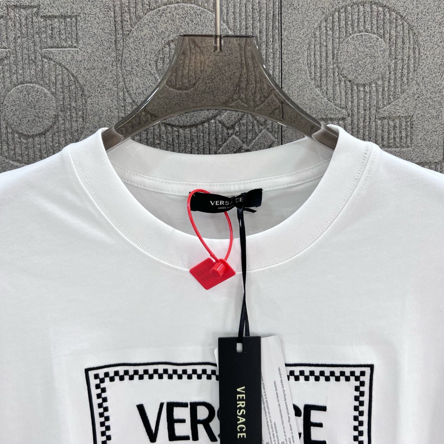 Versace Medusa Logo Short Sleeve T-shirt in Chromosome Dye – 260g – White - 图片 5