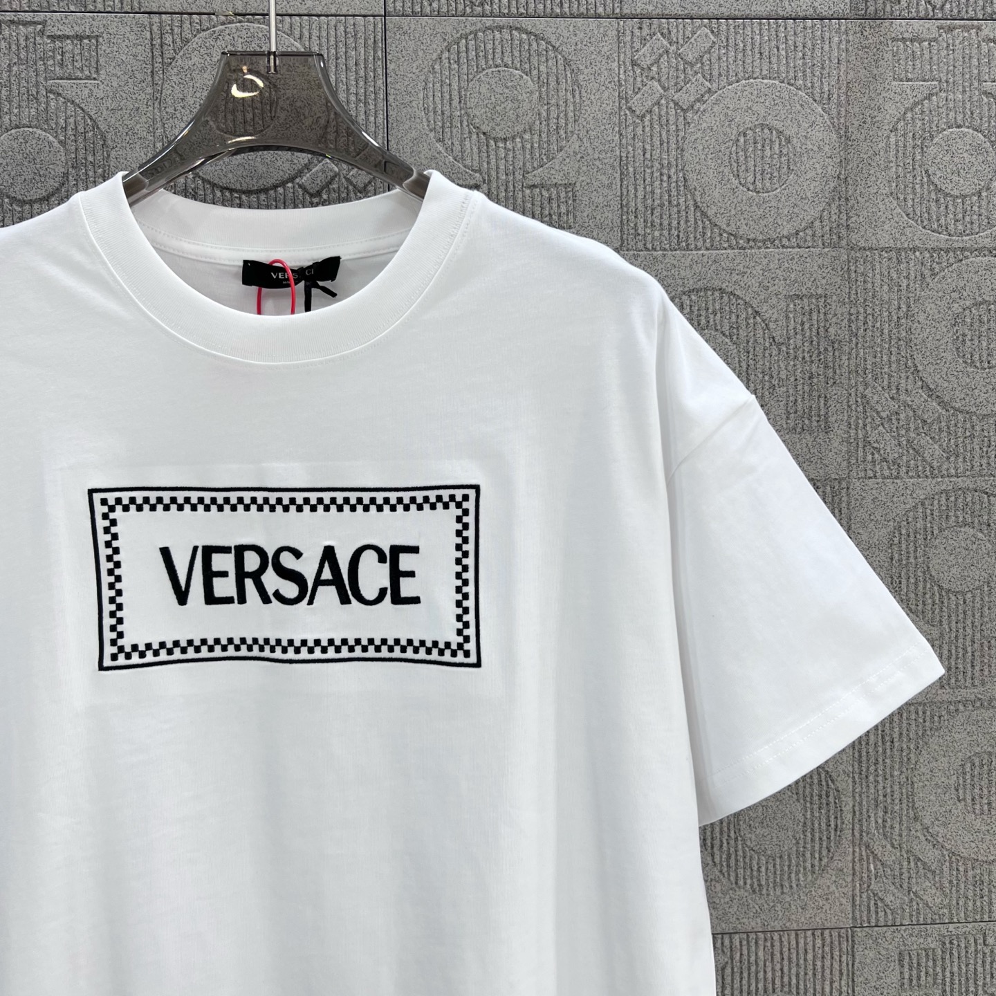 Versace Medusa Logo Short Sleeve T-shirt in Chromosome Dye – 260g – White - 图片 7