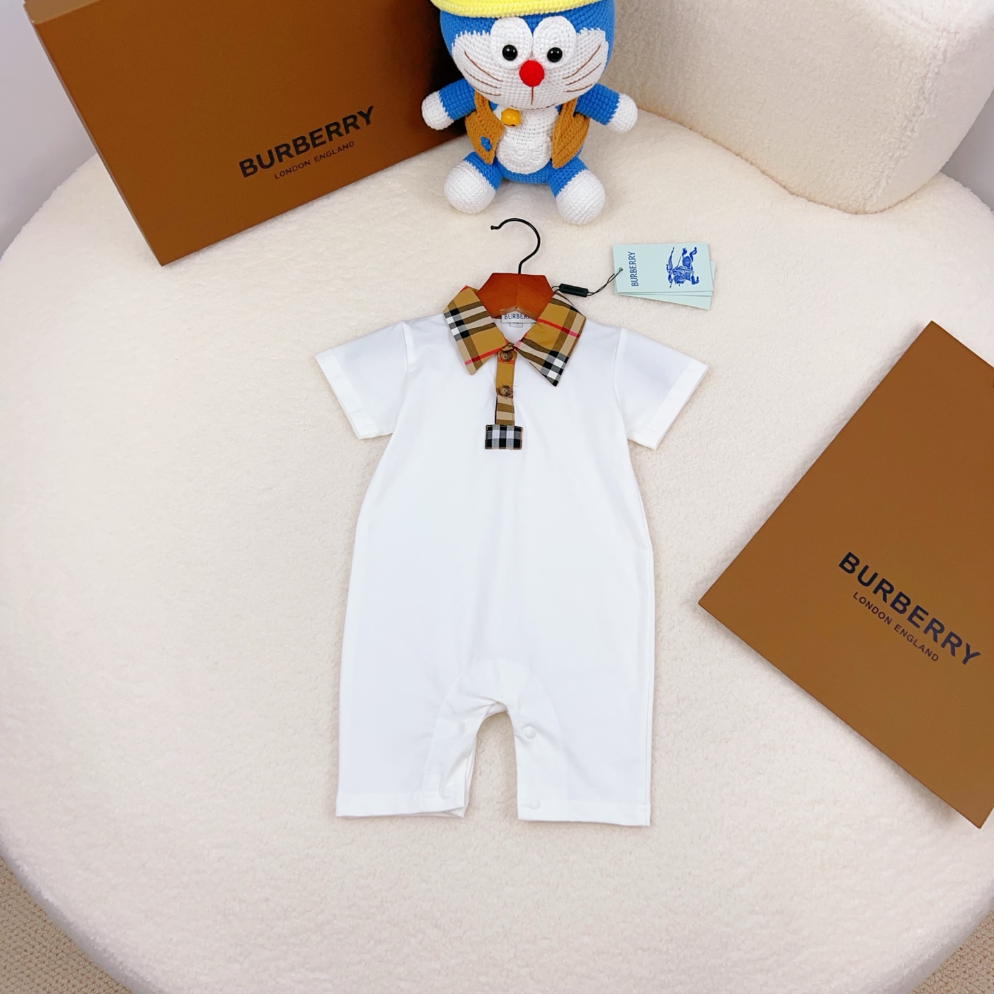 Venta rápida@99 Tallas 59-66-73-80-90 B Mono de cuerpo entero de algodón puro para niños con polo