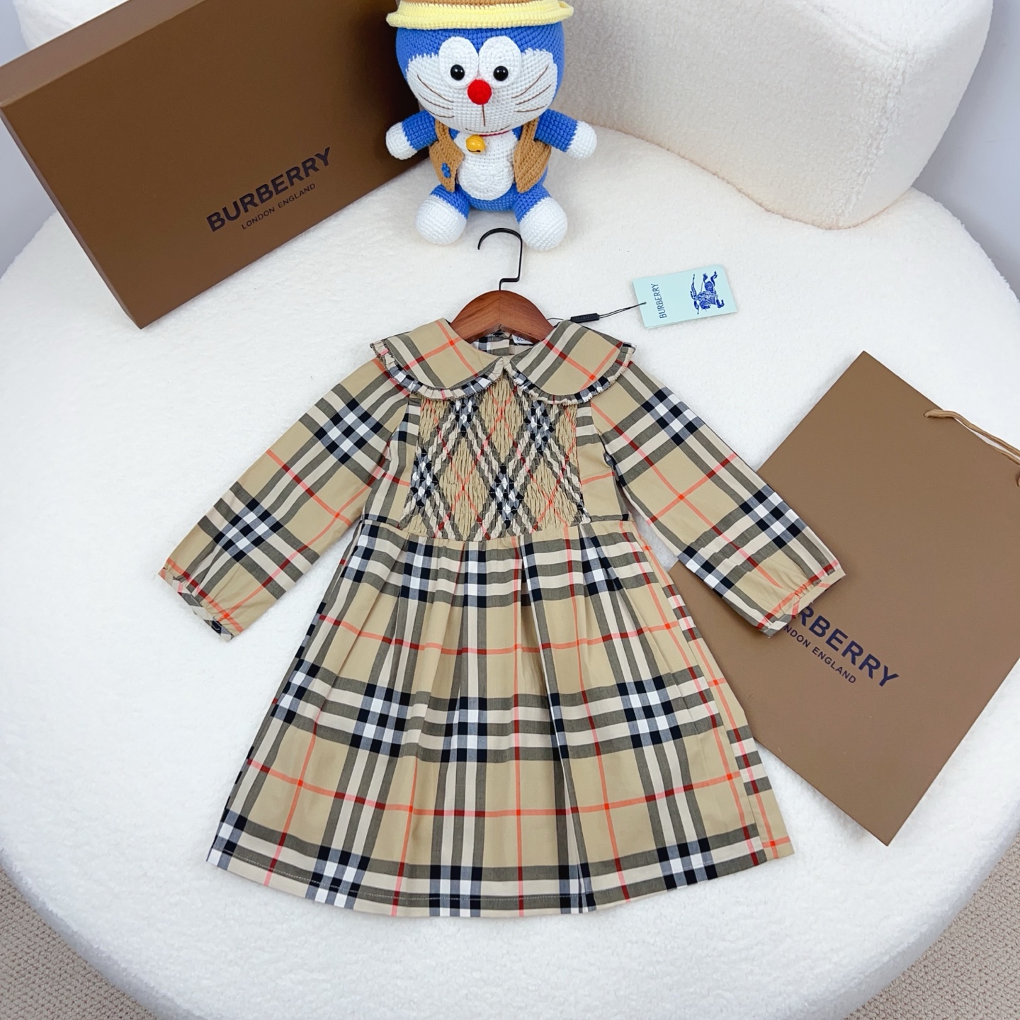Envío inmediato. Tallas 90-160 @sin descuento, 160 cuesta 10 más. ¡Vestido de manga larga a cuadros, moderno y adorable…