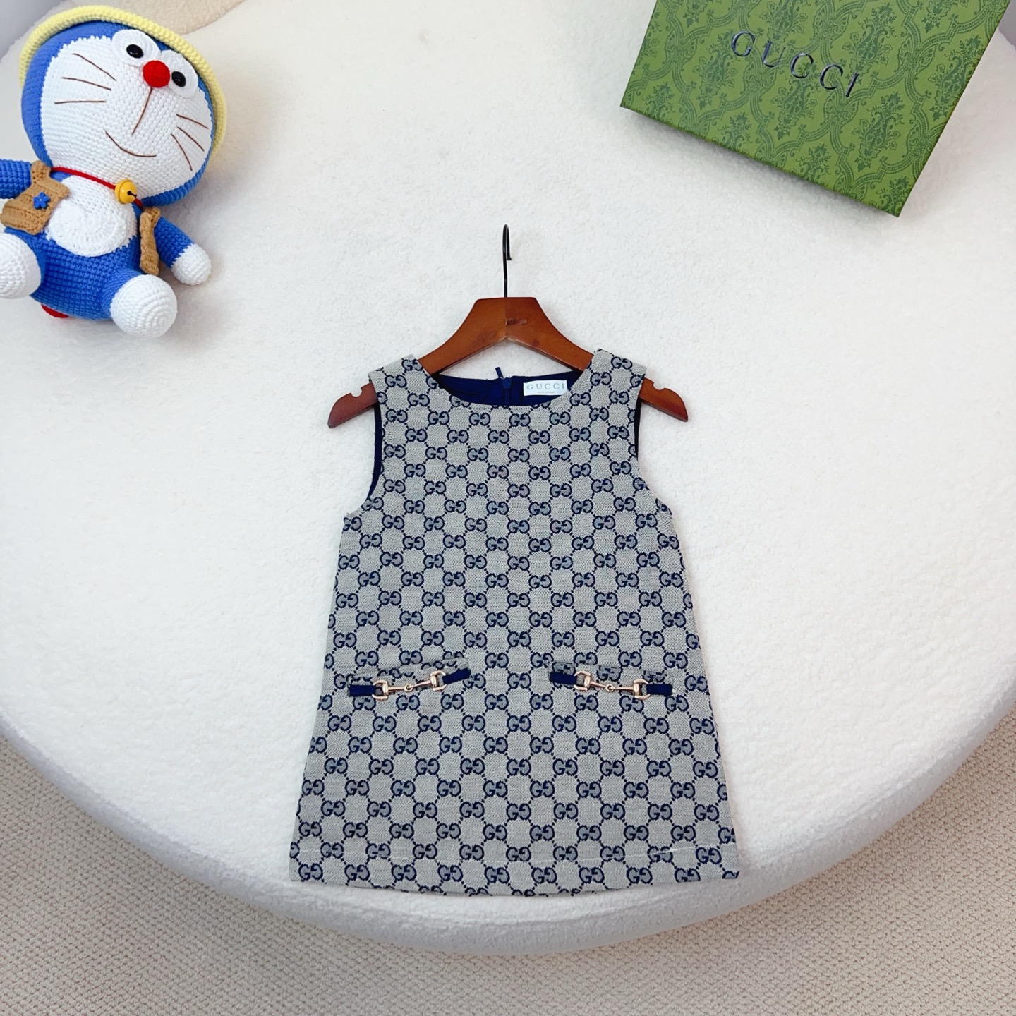 @158 Tallas: 80-160. ¡Nueva llegada! Ropa infantil de alta gama. Vestido vaquero sin mangas para niñas de la casa D. ¡D…