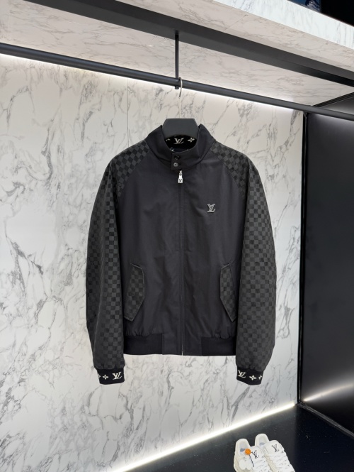 Louis Vuitton Jacquard Nylon Down Jacket with Metal Logo 1 Louis Vuitton Jacquard Nylon Down Jacket with Metal Logo