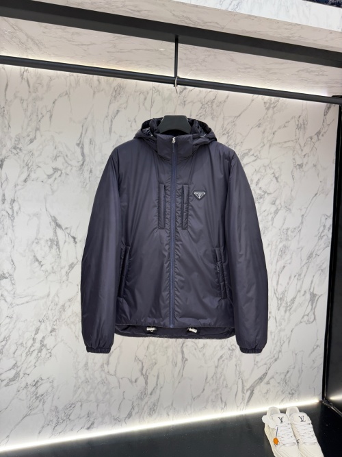 Prada Re-Nylon Padded Down Jacket with Metal Logo - Unisex Style 1 Prada Re-Nylon Padded Down Jacket with Metal Logo - Unisex Style