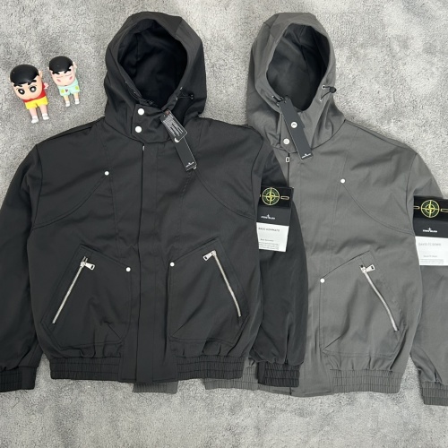 Stone Island Autumn Retro Hooded Jacket - Windproof Polyester, Functional Style 37 Stone Island Autumn Retro Hooded Jacket - Windproof Polyester, Functional Style