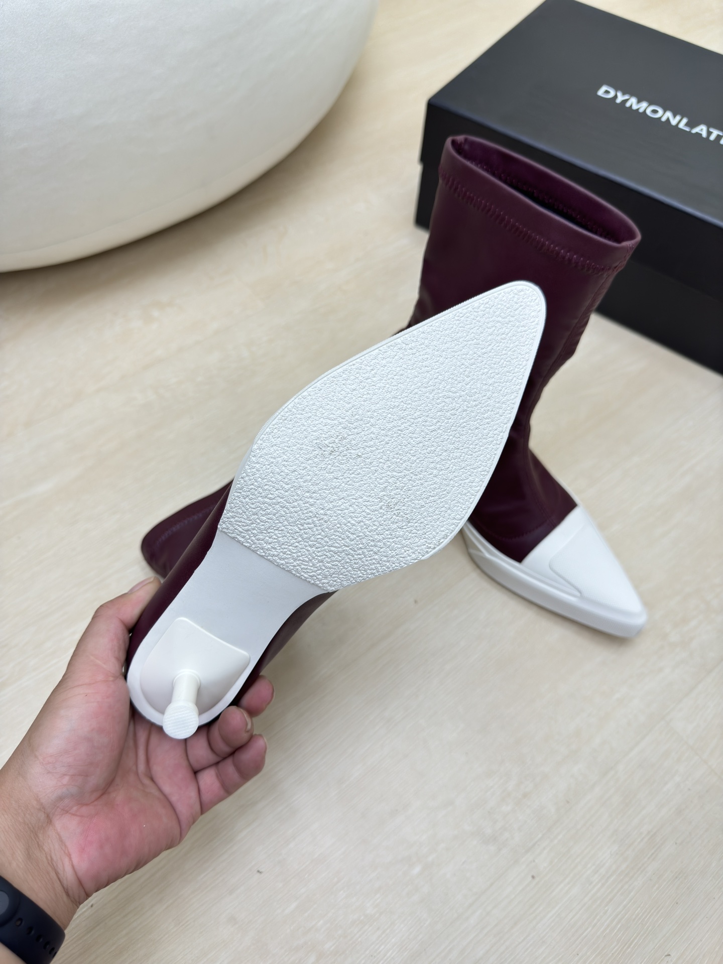 Luxury Designer Boots: High Drums, Thin Legs, Dym*nlatry, Wine Red Fashion Tide - 图片 8