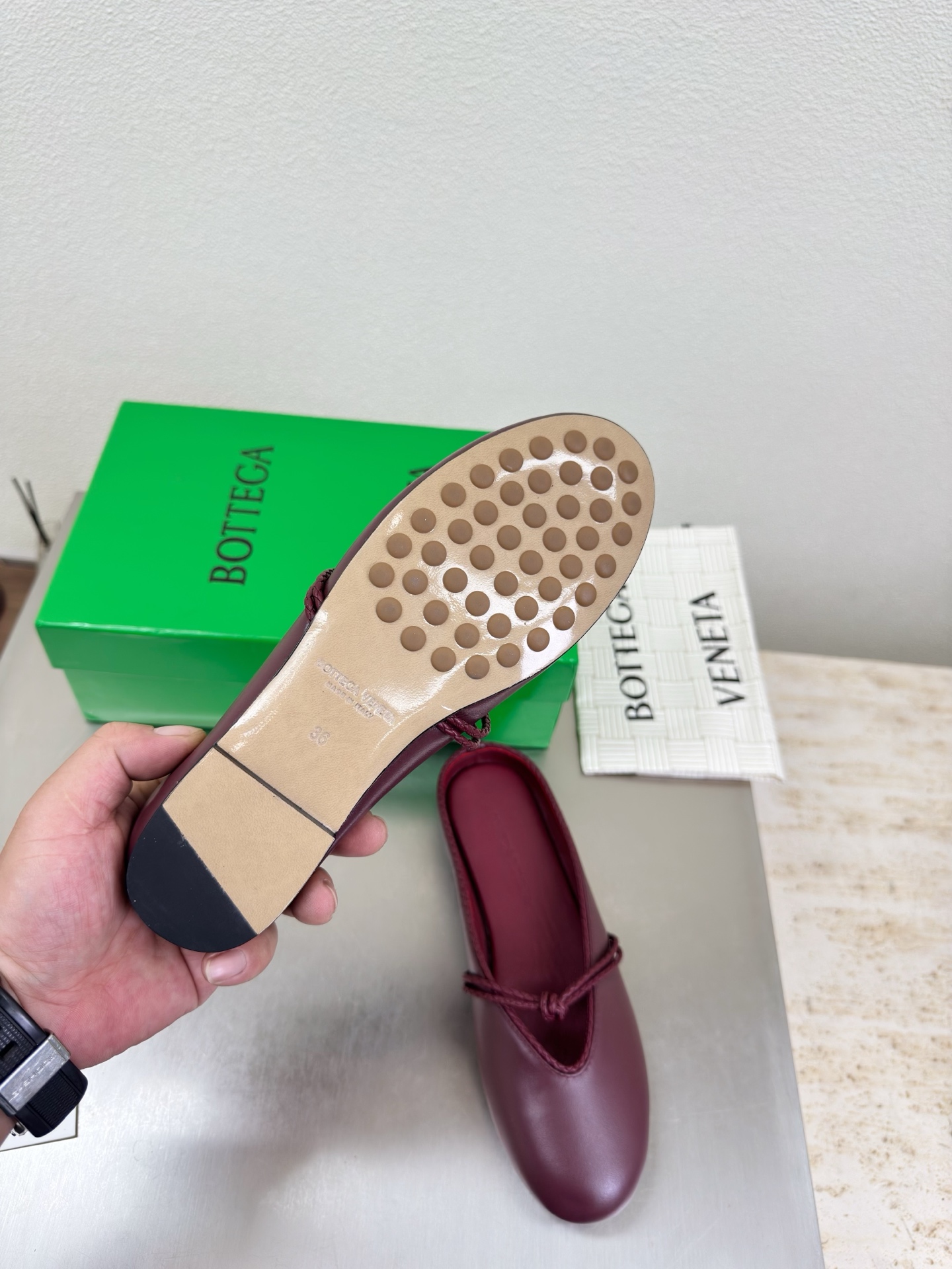 高版本出厂Bottega Veneta/BV F065 2026ss新款结绳玛丽珍半包拖鞋乐福鞋 高定的