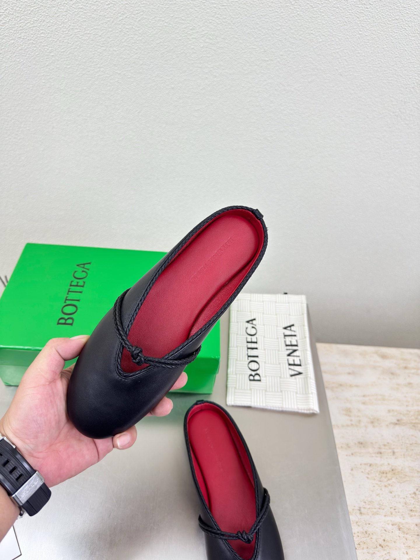 高版本出厂Bottega Veneta/BV F065 2026ss新款结绳玛丽珍半包拖鞋乐福鞋 高定的