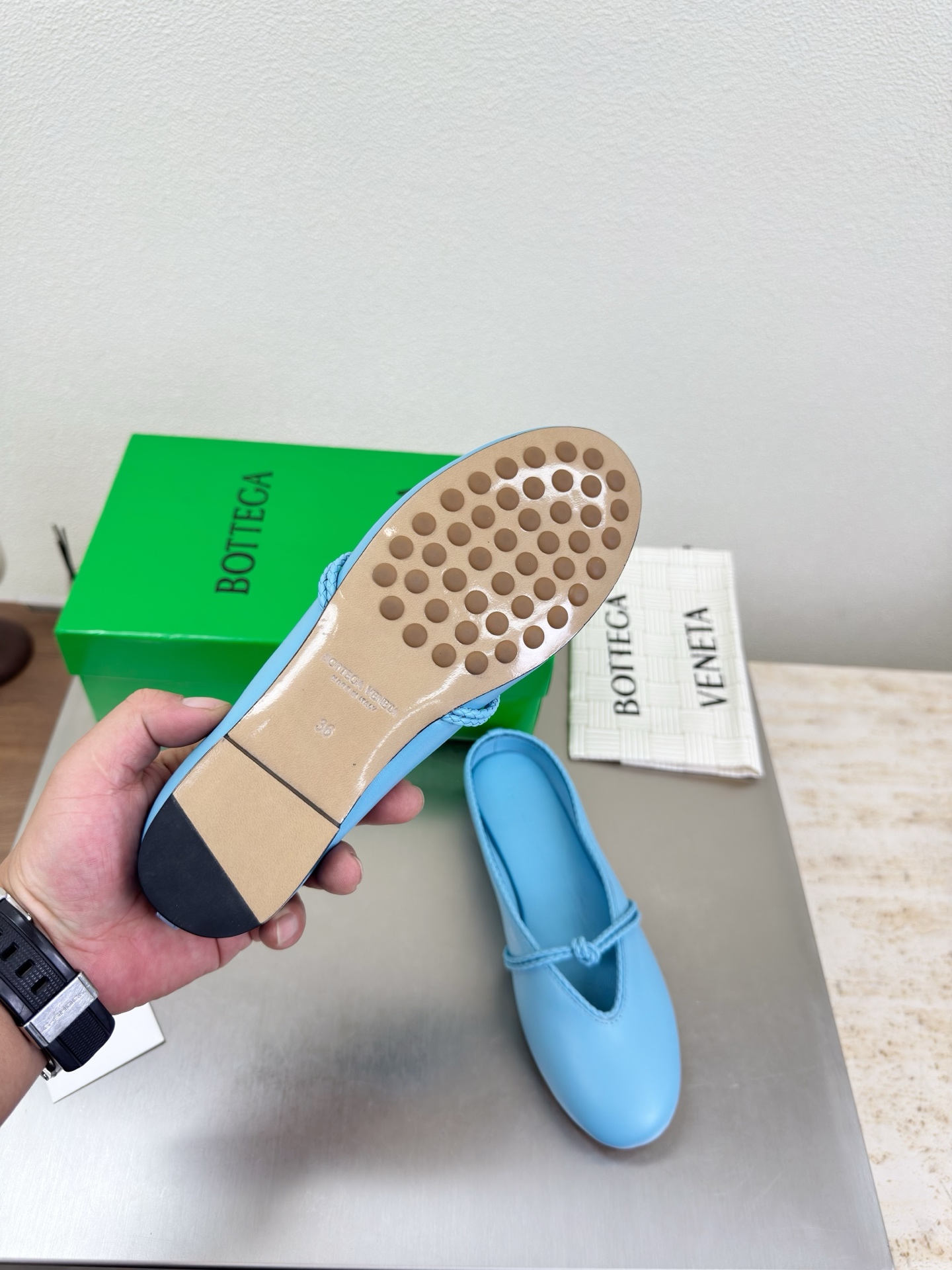 高版本出厂Bottega Veneta/BV F065 2026ss新款结绳玛丽珍半包拖鞋乐福鞋 高定的