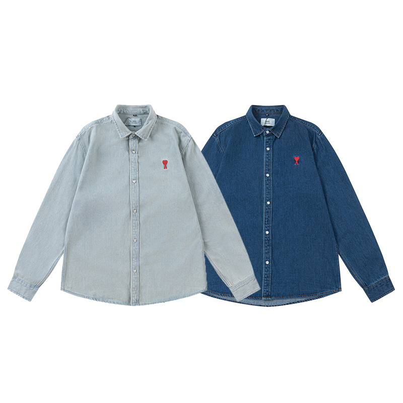 High-End Women’s Outfits: Ami Marc Long Sleeve Shirts with Embroidered Cowboy Style - 图片 3
