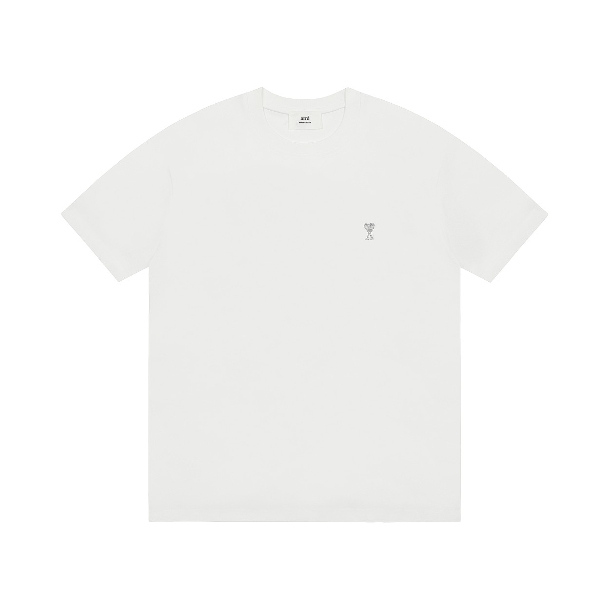 High-End Women’s Dress with New Ami Design: Silvery Love, Short Sleeves, Loose Fit T-Shirt - 图片 2
