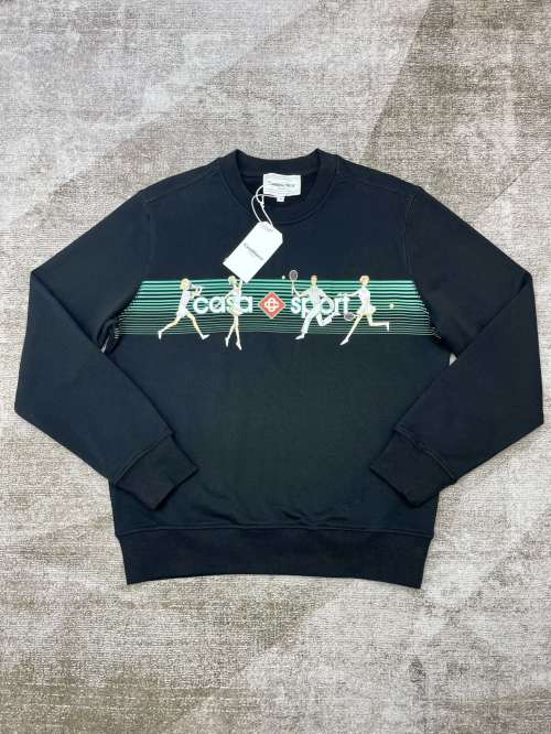Casablanca Men's Casa Sport Graphic Print Crewneck Sweatshirt Pullover 1 Casablanca Men's Casa Sport Graphic Print Crewneck Sweatshirt Pullover