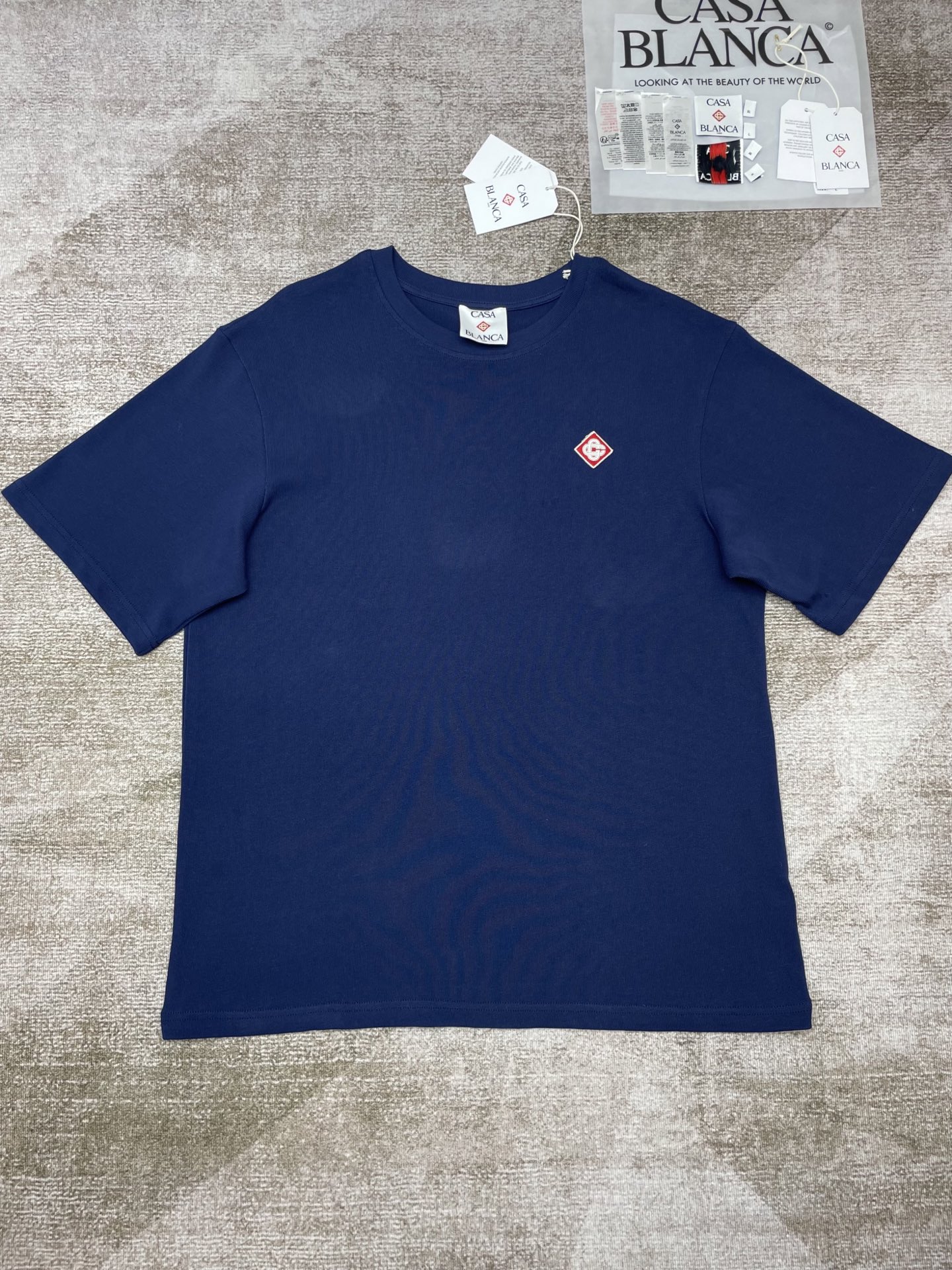 p70 CASABLANCA camiseta de manga corta nuevo modelo, desarrollo original, tela de algodón puro de alta densid…