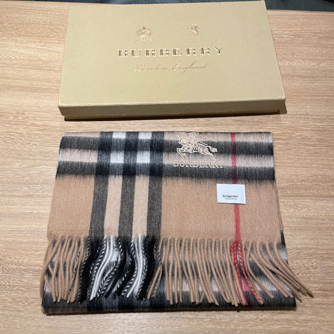 Burberry Scarf Khaki Purple