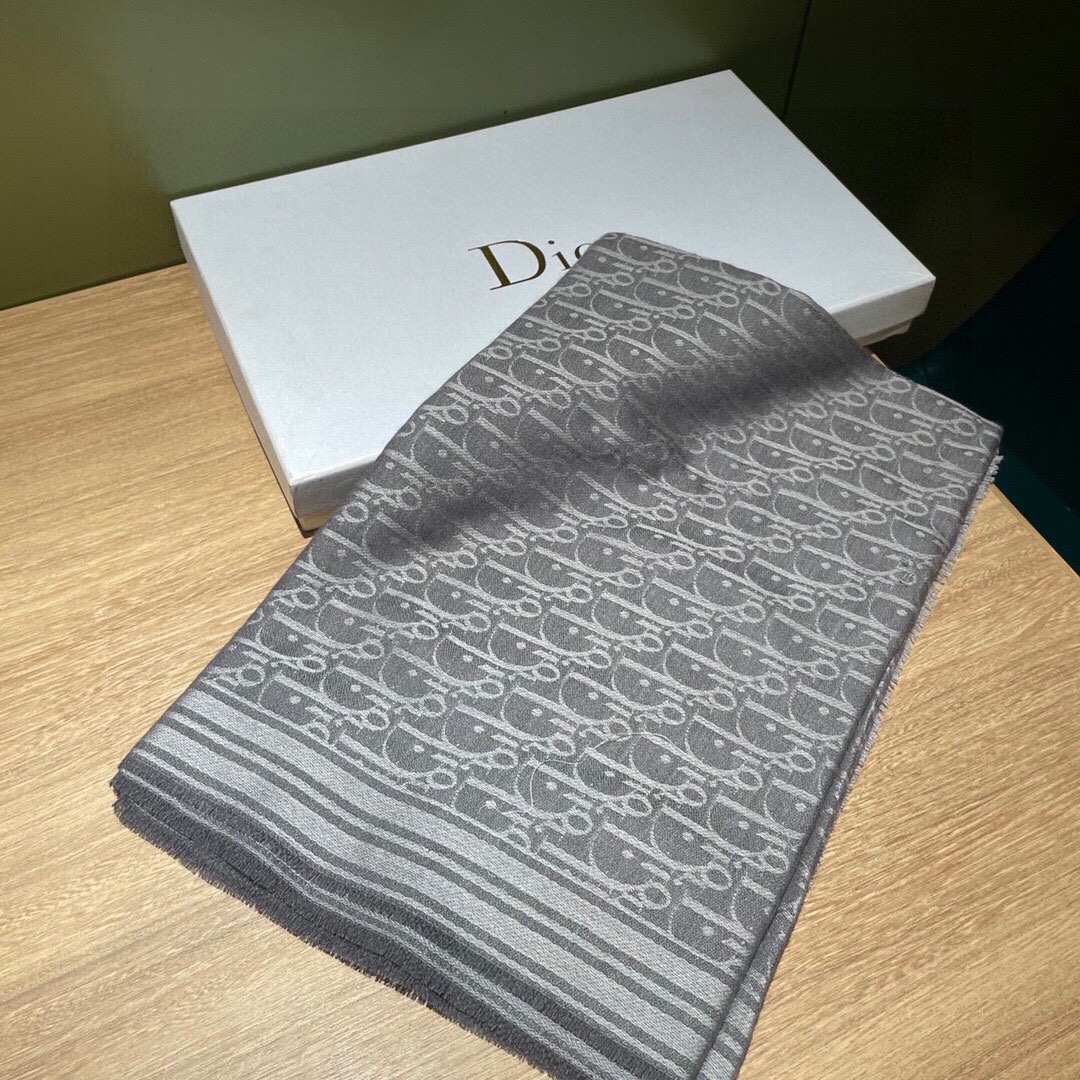 Dior Scarf Printing Wool Fall/Winter Collection Oblique