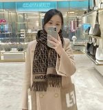 Sell High Quality
 Fendi Fake
 Scarf Beige White Cashmere Wool Fall/Winter Collection