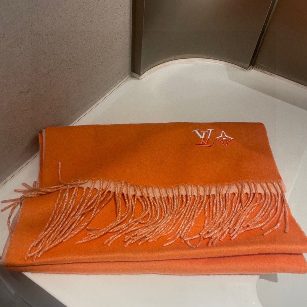 Louis Vuitton Pañuelos Universal para hombres y mujeres Hombres Epi Cachemira Casual
