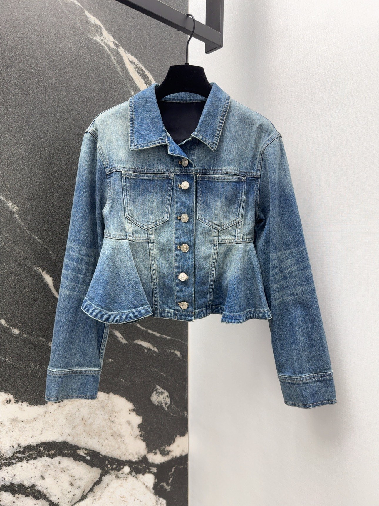 Retro-Washed Cowboy Doll Coat: Original Femininity Suit with MCQ 25SS Fashion Elements