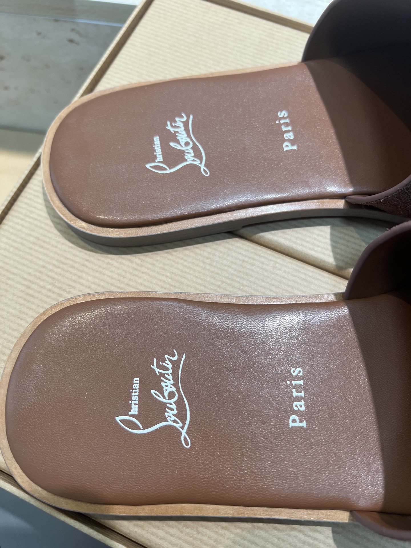 Christian Louboutin Brown Suede Paris Slides | Runway Show Collection 6 i1744727017487 5684 0 4