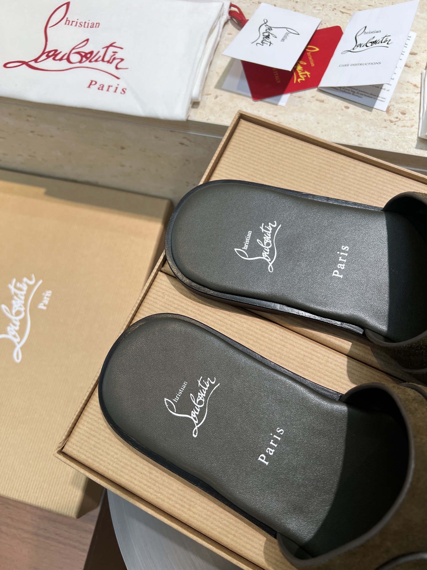 Christian Louboutin Men's Paris Suede Slide Sandals - Runway Collection 6 i1744727368452 4412 0 4