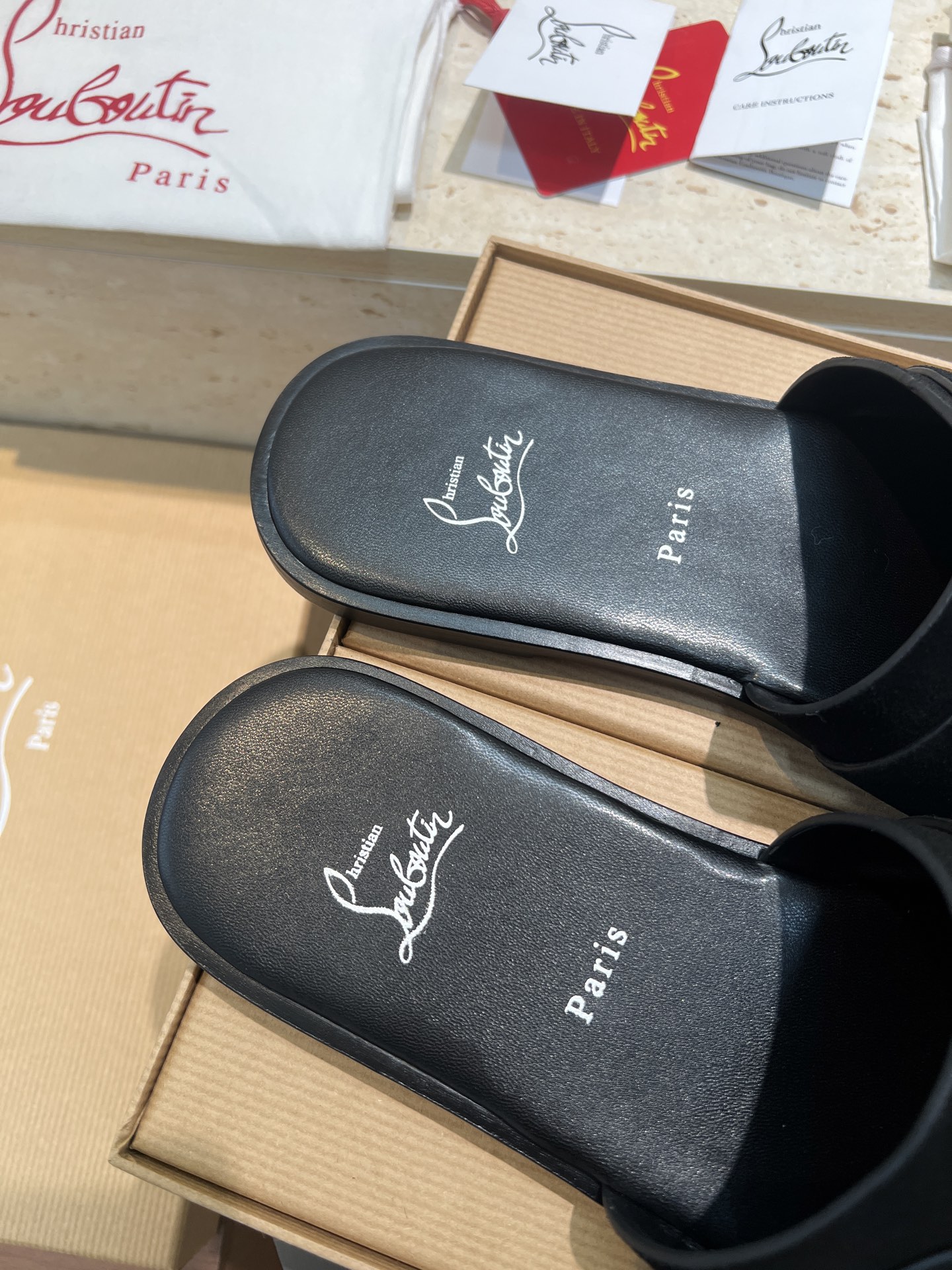 Christian Louboutin Paris Slides in Black Suede Leather - Size 39-44 5 i1744727604862 453 0 3