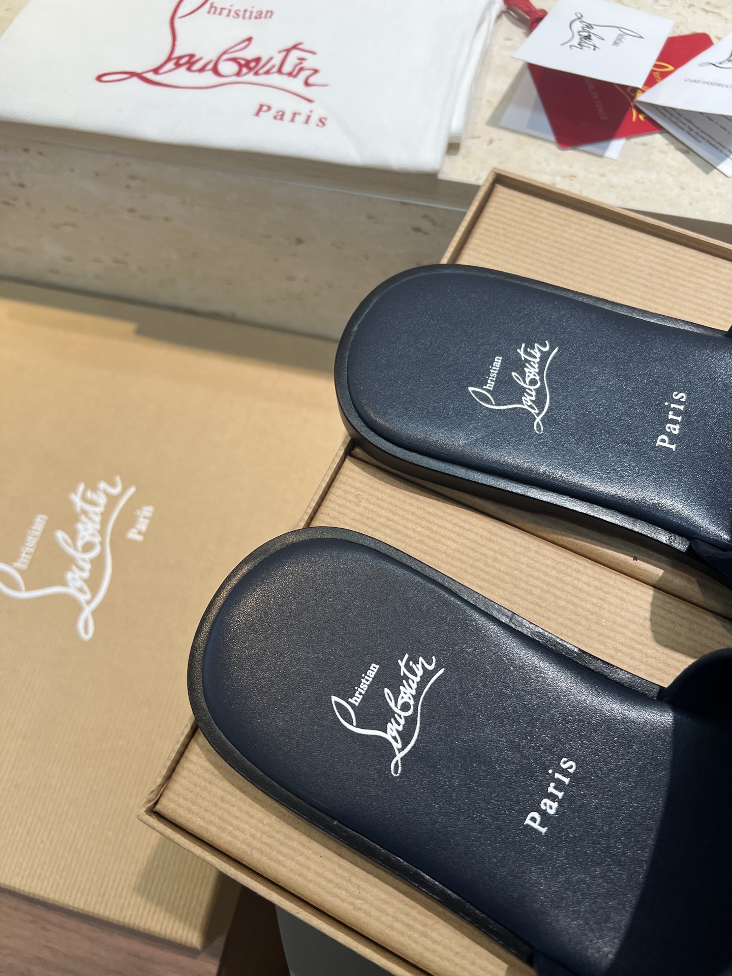 Christian Louboutin Runway Slides in Blue Suede Leather, Sizes 39-44 5 i1744727624253 9497 0 3