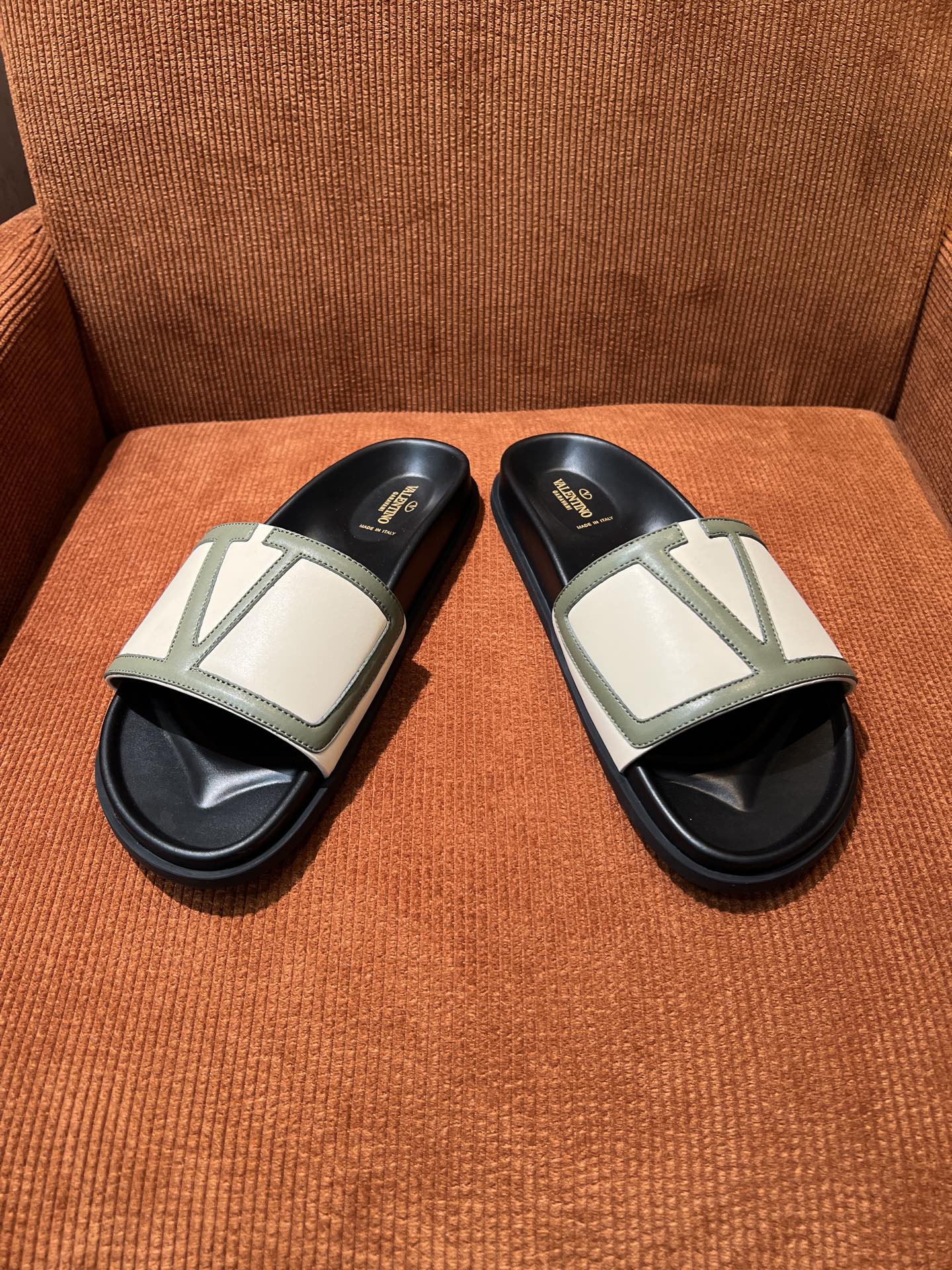 Valentino Men's Leather Slides with Signature 'V' Detail - Summer Essential 6 i1745049823275 6876 0 4