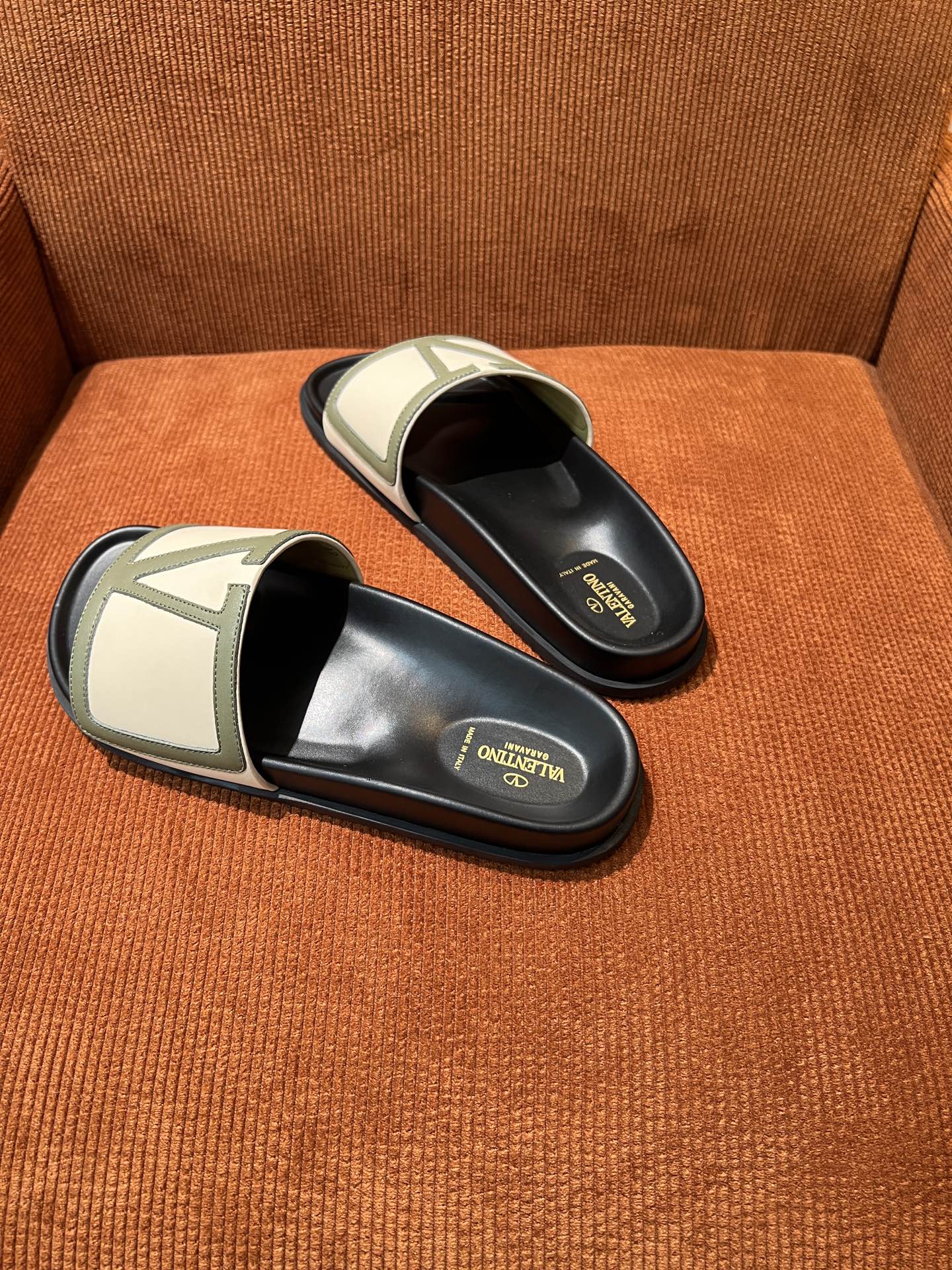 Valentino Men's Leather Slides with Signature 'V' Detail - Summer Essential 4 i1745049823293 429 0 2