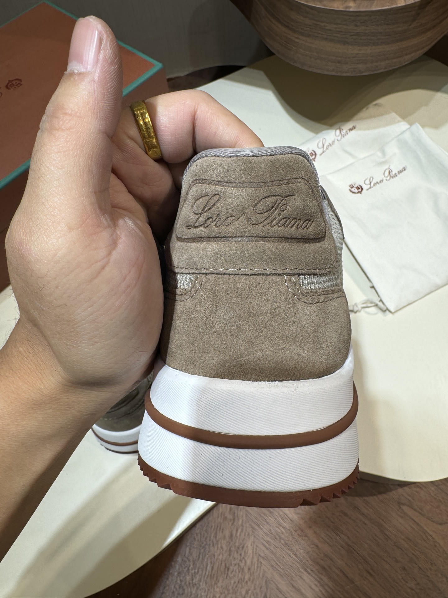 Loro Piana Style Grey Leather Men's Shoes Men's Shoes Men's Shoes detail image 6 from source 782962
