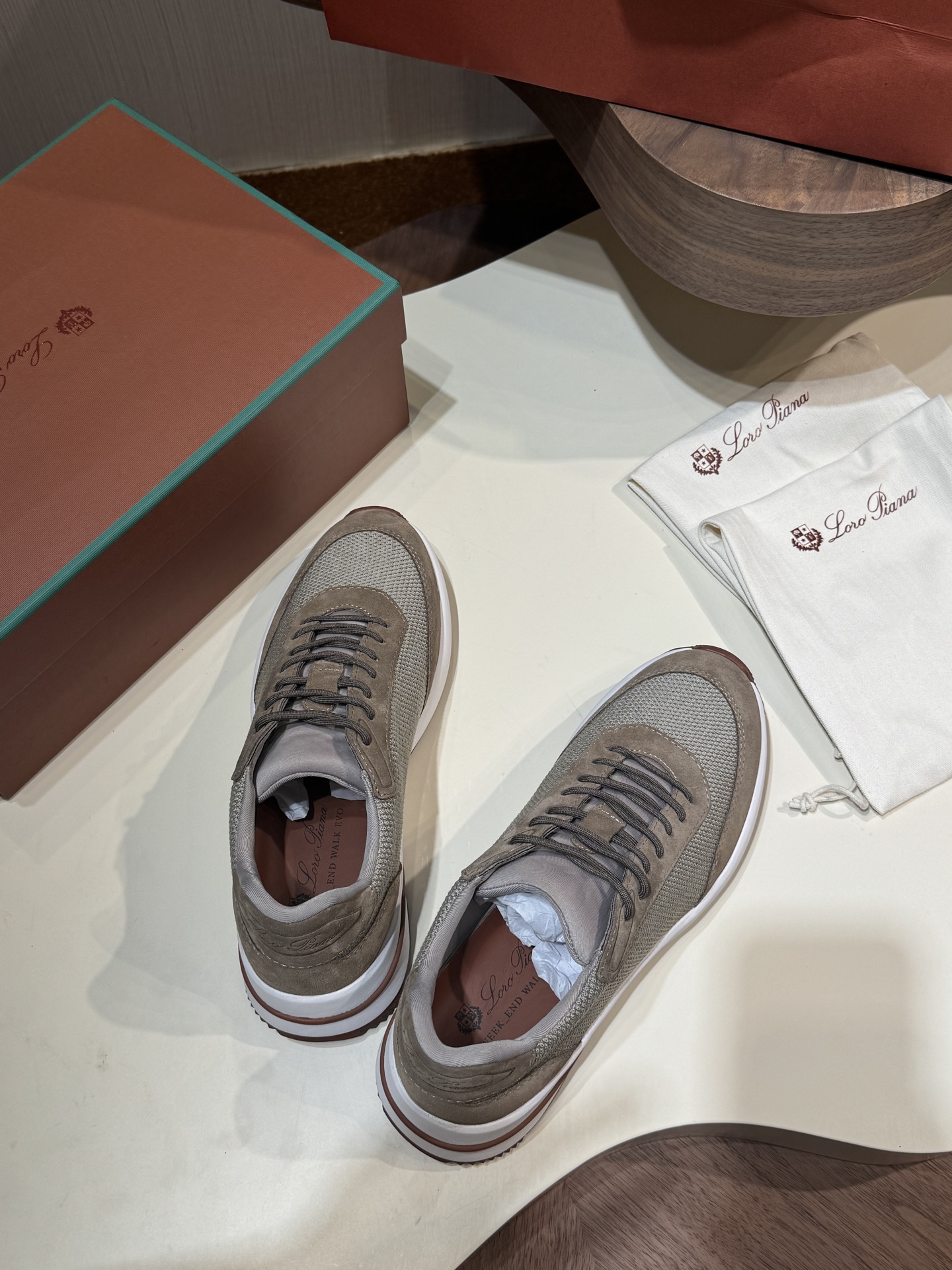 Loro Piana Style Grey Leather Men's Shoes Men's Shoes Men's Shoes detail image 7 from source 782962