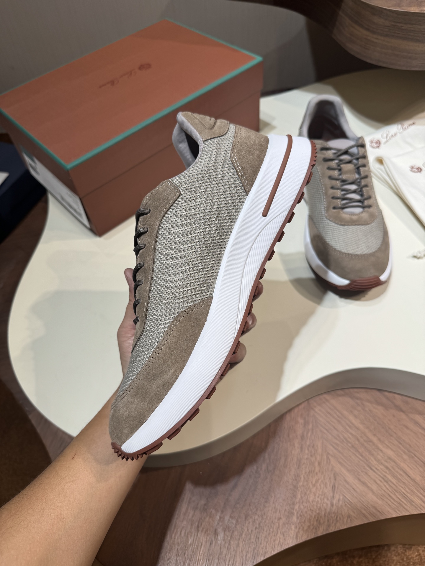 Loro Piana Style Grey Leather Men's Shoes Men's Shoes Men's Shoes detail image 5 from source 782962