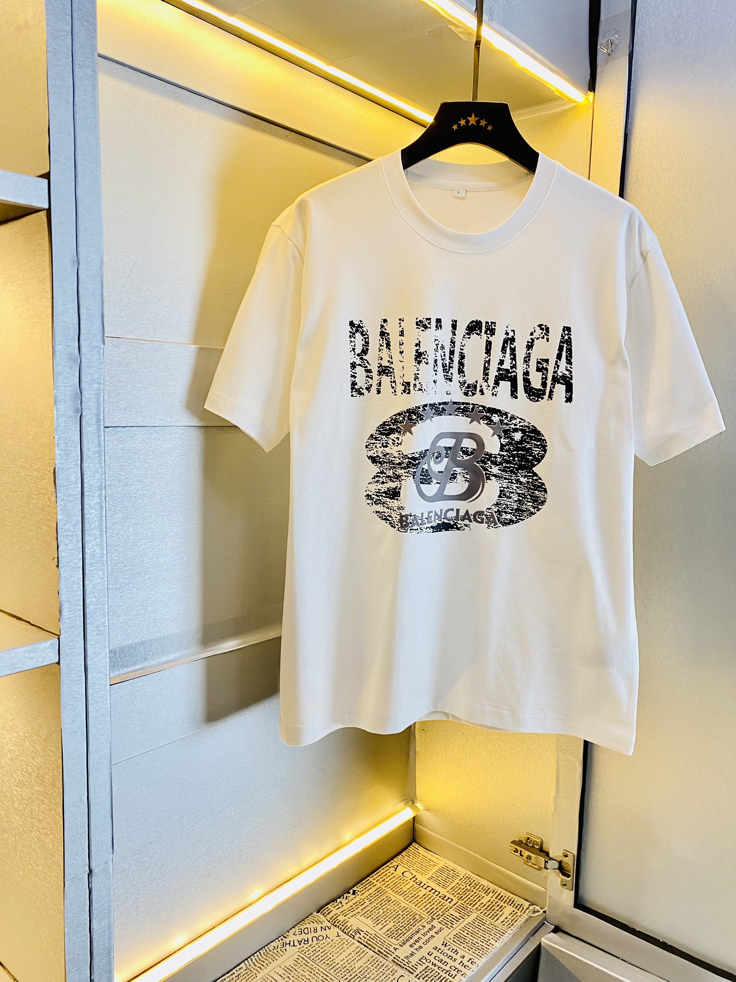Hoge kwaliteit 1: 1 replica
 Balenciaga Kleding T-Shirt Unisex Katoen Gemerceriseerd katoen Korte mouw