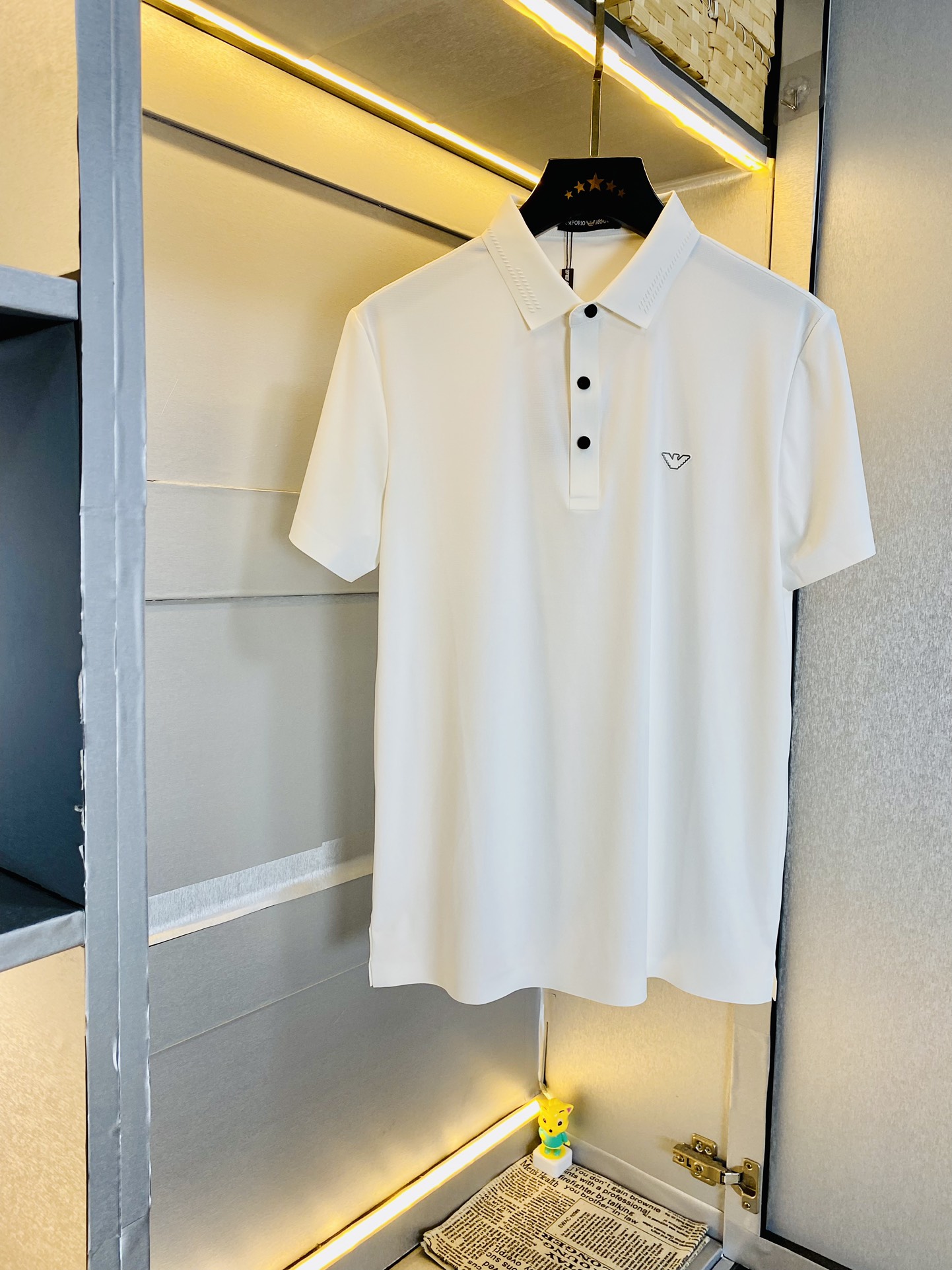 穿200斤阿玛尼Amani原单品质2024最新款衣服男装翻领短袖精选专柜订制顶级进口面料所有细节做工完美