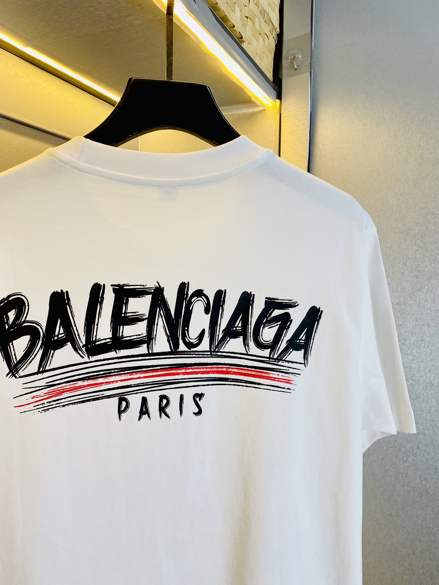 穿210斤胖子福音情侣装巴黎世家Balenciaga原单品质2024最新款男装短袖T恤精选专柜订制顶级丝