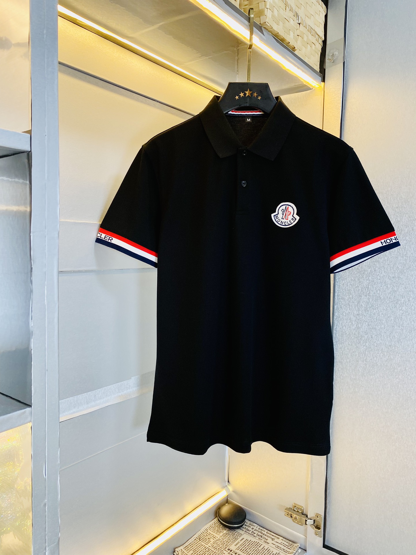 Moncler Kopiëren
 Kleding T-Shirt Koop goedkoop
 Katoen Gemerceriseerd katoen Korte mouw