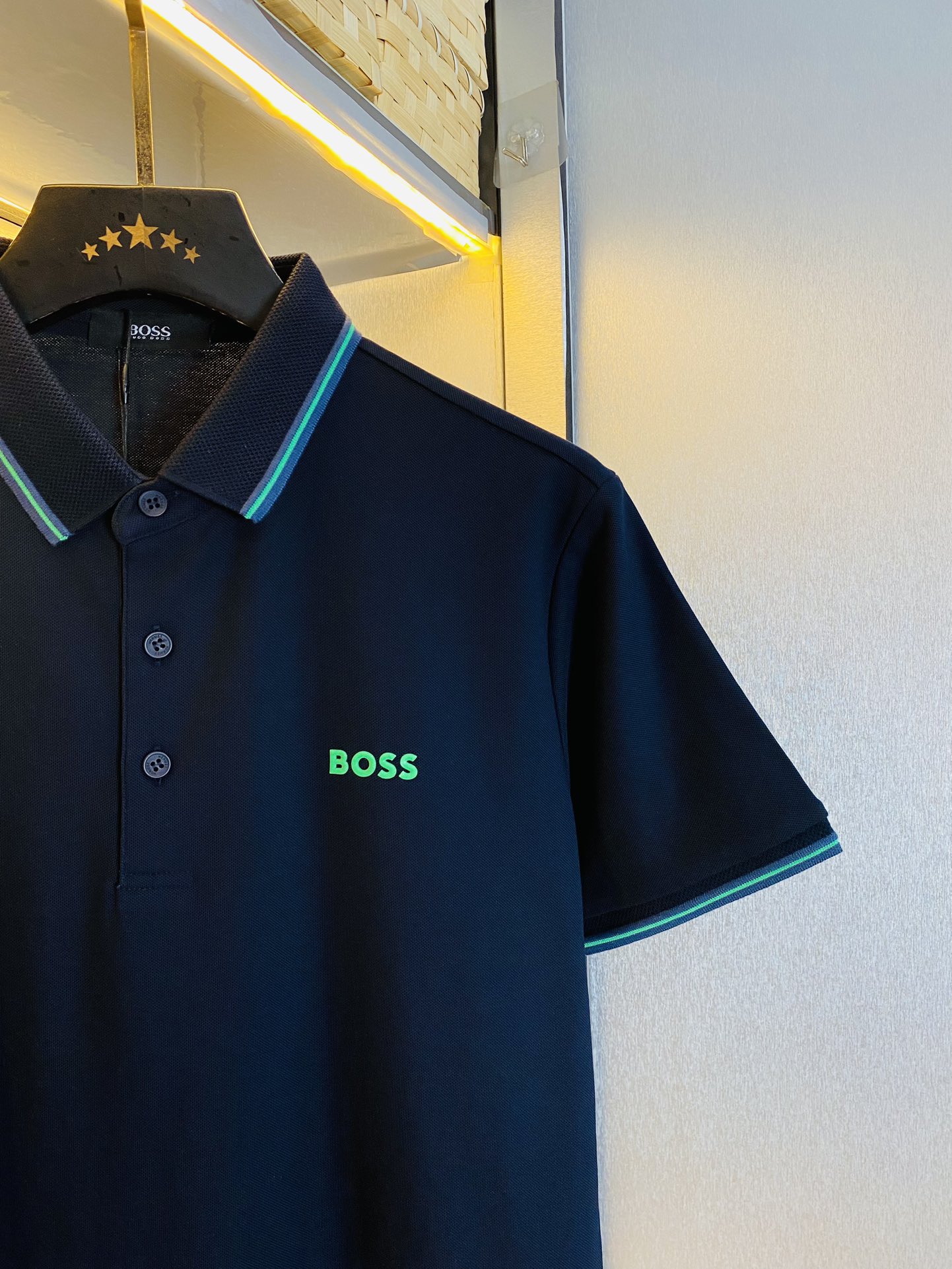 穿200斤BOSS原单品质2024最新款衣服男装翻领短袖精选专柜订制顶级朱地丝光棉进口面料所有细节做工完